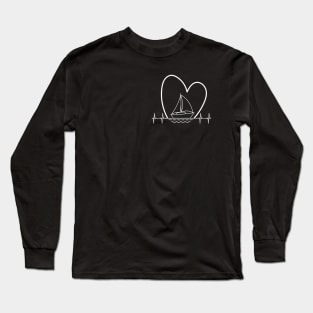 Sailing - Heart & Sailboat - Dark Prods Long Sleeve T-Shirt